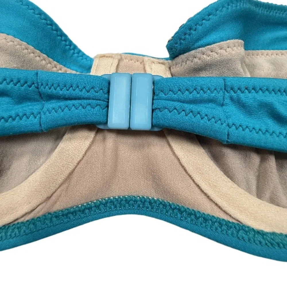 LA PERLA | Bandeau Bikini Top Luxury Italian Swimwear Beach Resort Vacation